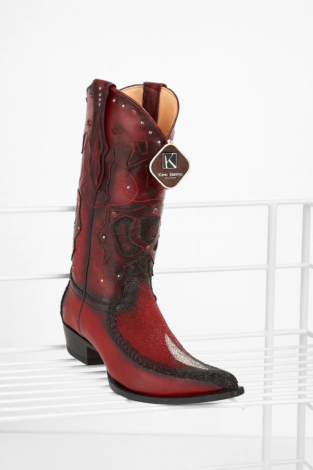 Men's King Exotic Stingray Boots 3x Toe Handcrafted Handcrafted (495v21243)