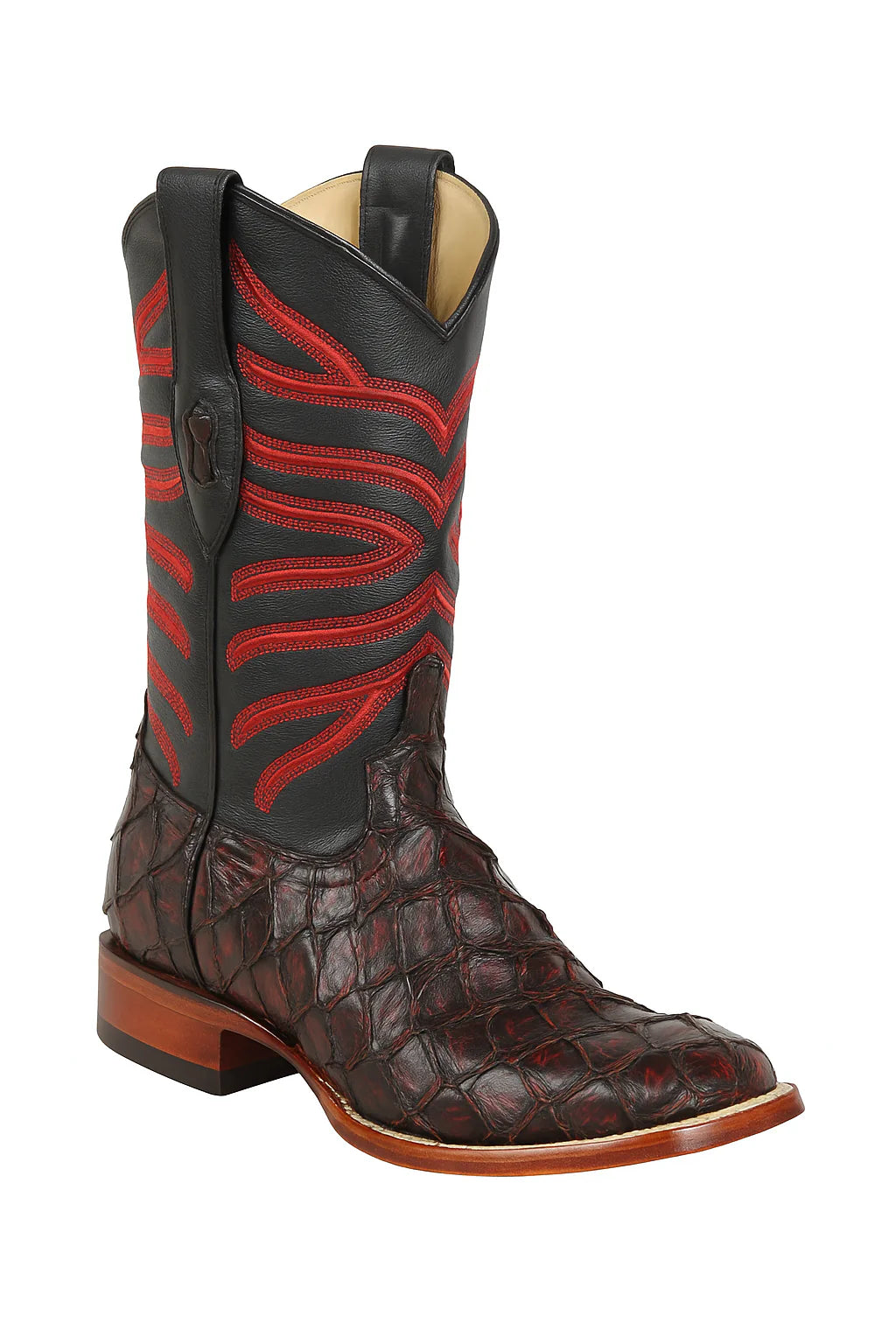 Men's Los Altos Shark Skin Wide Square Toe Boots