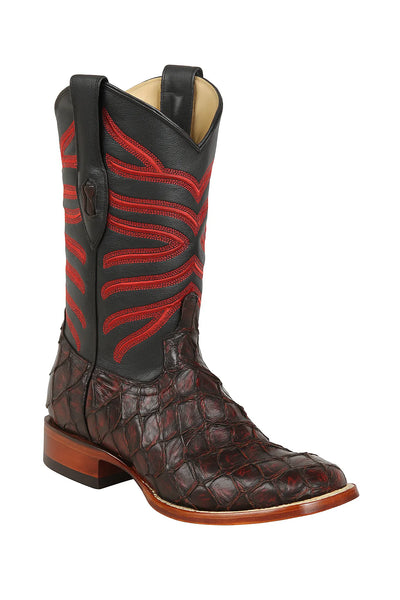 Men's Los Altos Shark Skin Wide Square Toe Boots 5   - from alligatorwarehouse.com