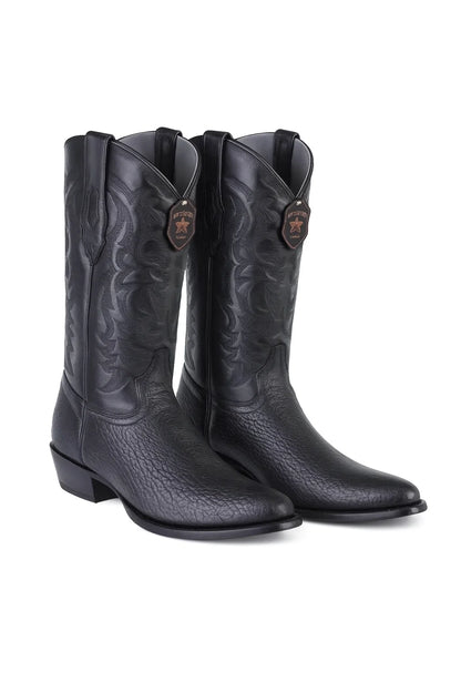 Sharkskin Round Toe Cowboy Boots