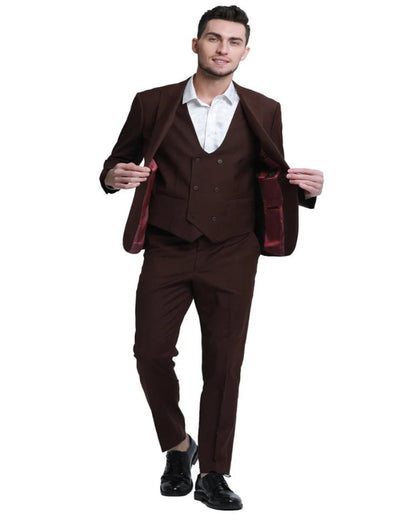 Brown Wedding Suit - Jacket + Pants - Brown Tuxedo - Brown Groomsmen Suit 1 IX-4589  - from alligatorwarehouse.com