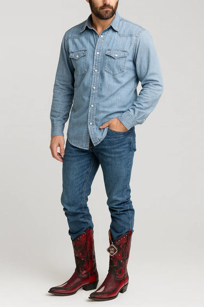 Men's King Exotic Stingray Boots 3x Toe Handcrafted Handcrafted (495v21243)