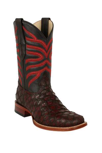Men's Los Altos Shark Skin Wide Square Toe Boots 6   - from alligatorwarehouse.com