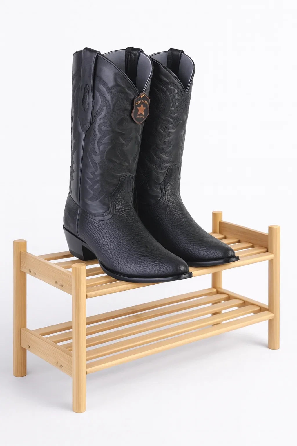 Sharkskin Round Toe Cowboy Boots