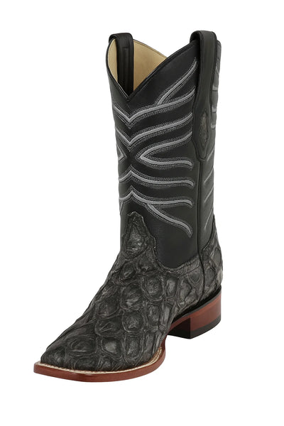 Men's Los Altos Shark Skin Wide Square Toe Boots 9   - from alligatorwarehouse.com