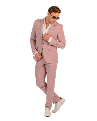 Blush Color Suit For Men - Mauve Suit - Wedding  Slim Fit  Suit 5   - from alligatorwarehouse.com