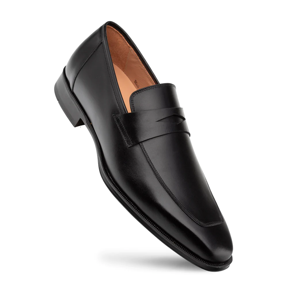Mezlan Avenue Rubber Sole Penny Loafers Black (20910)