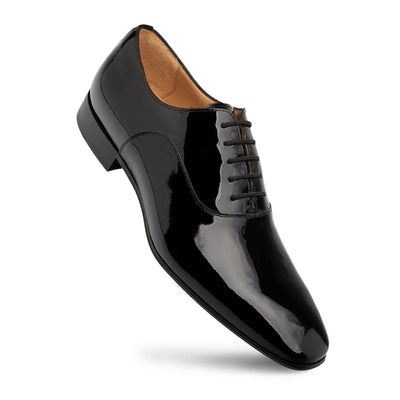 Patent Leather Formal Oxford Black By Mezlan Made in Spain Brand 2   - from alligatorwarehouse.com