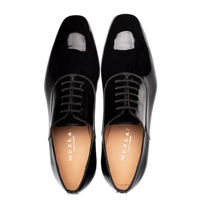 Patent Leather Formal Oxford Black By Mezlan Made in Spain Brand 5   - from alligatorwarehouse.com