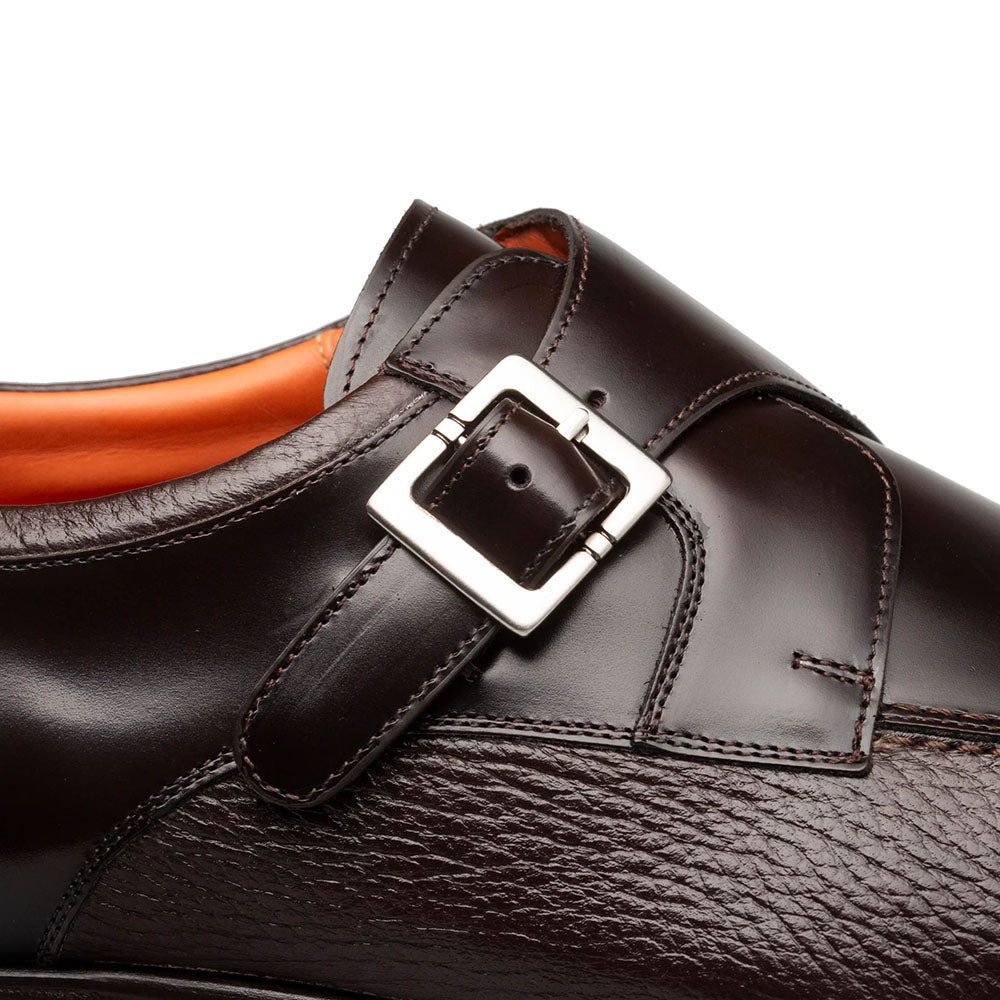 Mezlan Pego Deerskin Monk Strap Brown (21158)
