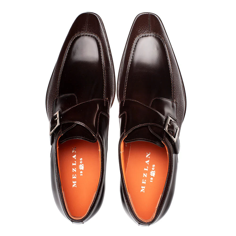Mezlan Pego Deerskin Monk Strap Brown (21158)
