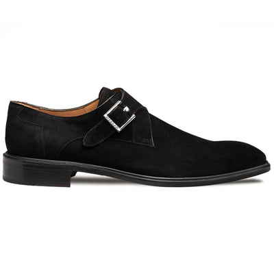 Mezlan Albini Suede Monk strap - Black
