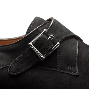 Mezlan Albini Suede Monk Strap - Luxury Italian Loafer