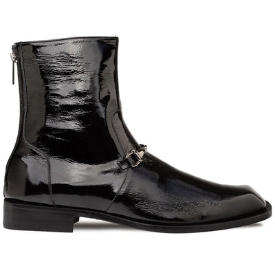 Mezlan Buscemi Hi-Shine Ornament Boot Black (21739)