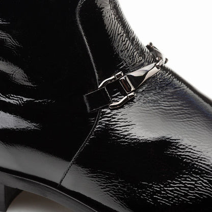 Mezlan Buscemi Hi-Shine Ornament Boot - Black