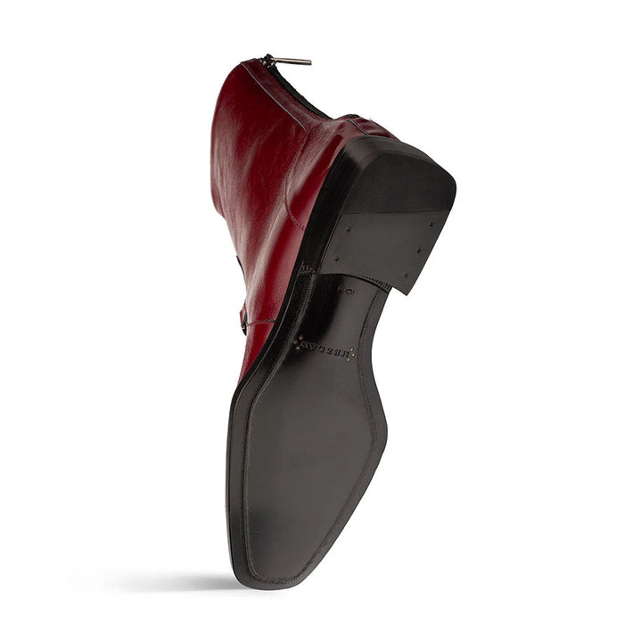 Mezlan Buscemi Hi-Shine Ornament Boot - Burgundy