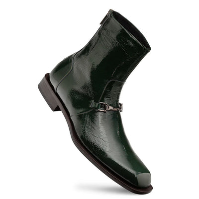 Mezlan Buscemi Hi-Shine Ornament Boot Green (21739)