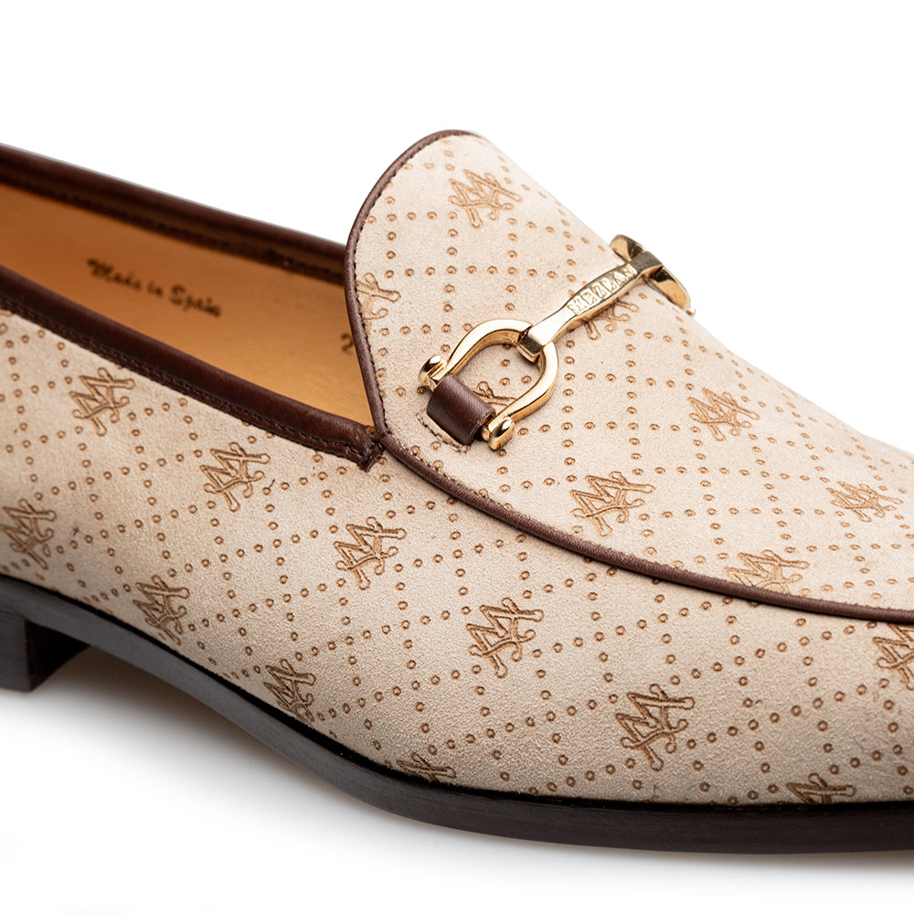 Mezlan Ornament Loafer - Printed Suede Luxury Slip-On