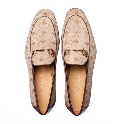 Mezlan Ornament Loafer - Printed Suede Luxury Slip-On