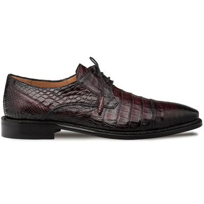 Mezlan Giovane Fuscus Crocodile Cap Toe Derby Burgundy (50032-F)