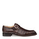 Mens Mezlan Prague Double Monk Strap Caiman Crocodile Dress Shoe in Cognac