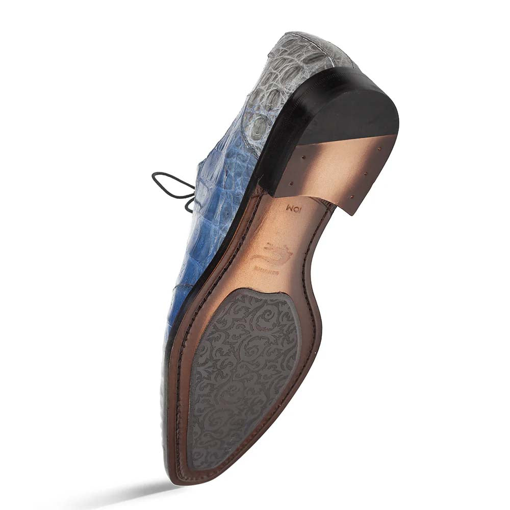 Mezlan Pueblo Crocodile Oxford Pearl Grey / Blue (50115-F)