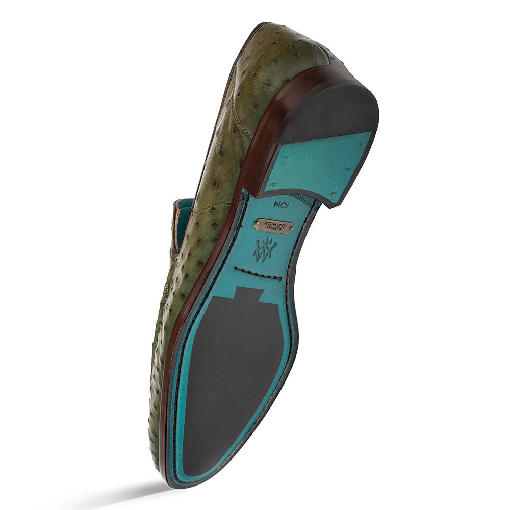 Mezlan Menor Ostrich Slip On Olive (50120-S)
