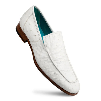 Mezlan Menor Ostrich Slip On White (50120-S)