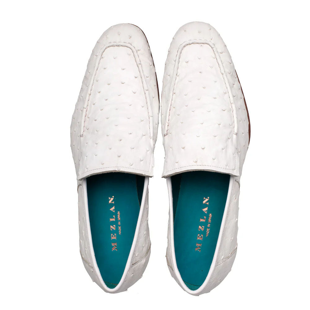 Mezlan Menor Ostrich Slip On White (50120-S)