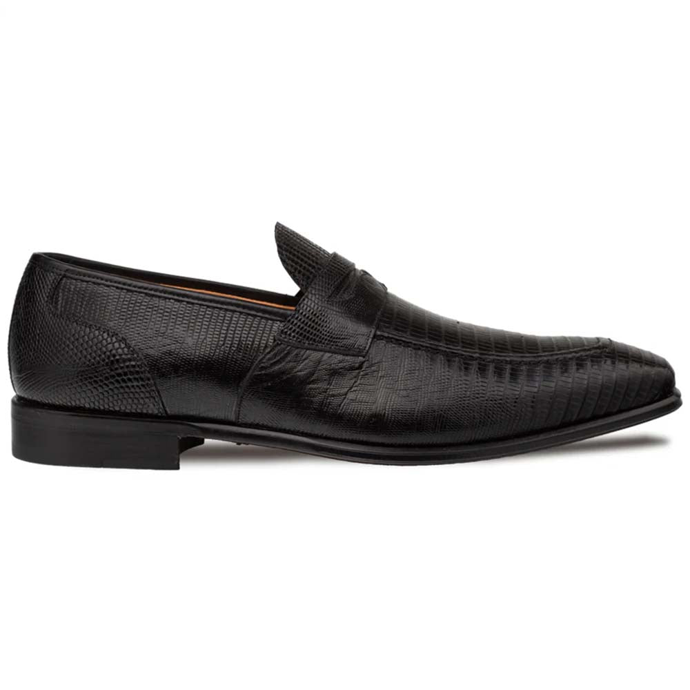 Mezlan Mayor Lizard Penny Loafer Black (50121-L)