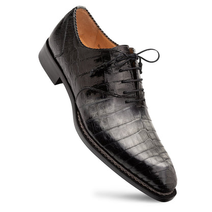 Mezlan Westside Oxford: Two-Tone Croc Luxury Dress Shoe