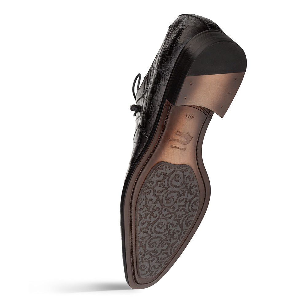 Mezlan Westside Oxford: Two-Tone Croc Luxury Dress Shoe