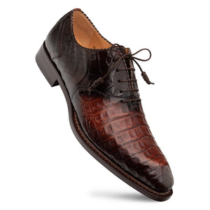 Mezlan Westside Oxford: Two-Tone Croc Luxury Dress Shoe