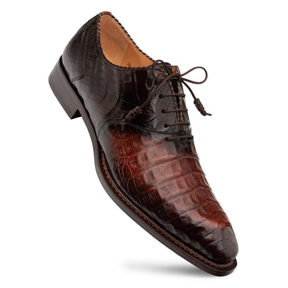 Mezlan Westside Oxford: Two-Tone Croc Luxury Dress Shoe