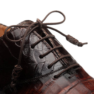 Mezlan Westside Oxford: Two-Tone Croc Luxury Dress Shoe