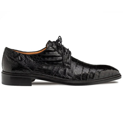 Mezlan Riverside Crocodile Lace-Up Derby Black (50180-F)