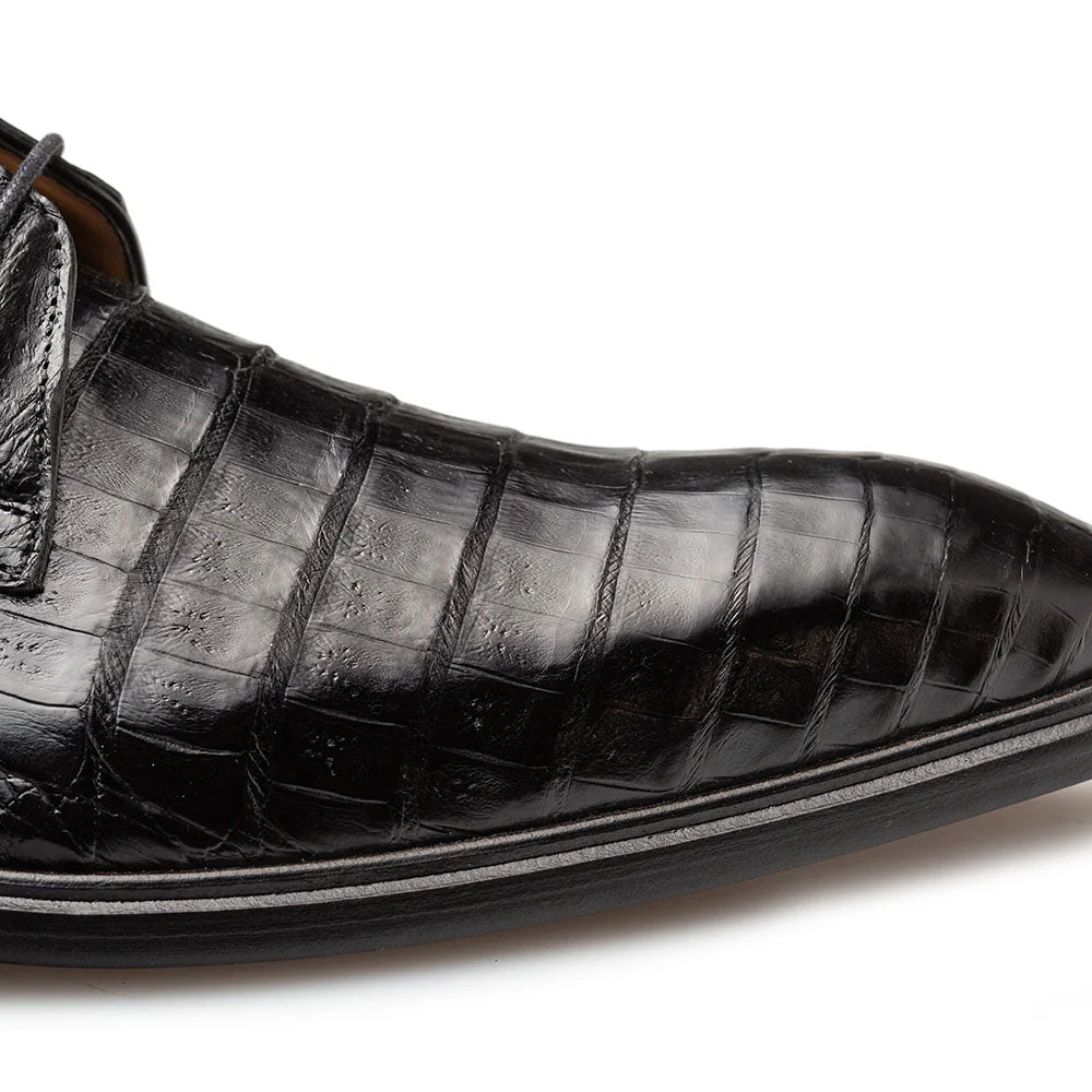 Mezlan Riverside Crocodile Lace-Up Derby Black (50180-F)