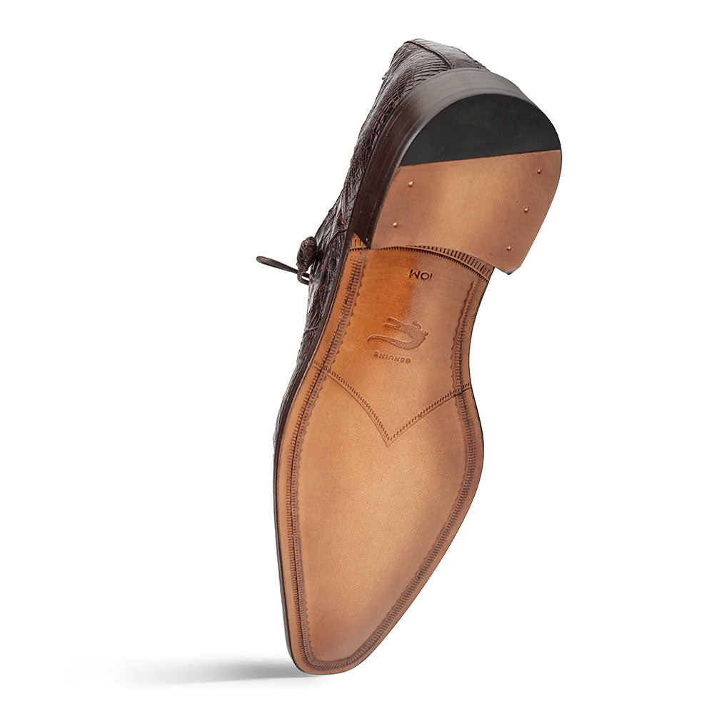 Mezlan Riverside Crocodile Lace-Up Derby Brown (50180-F)