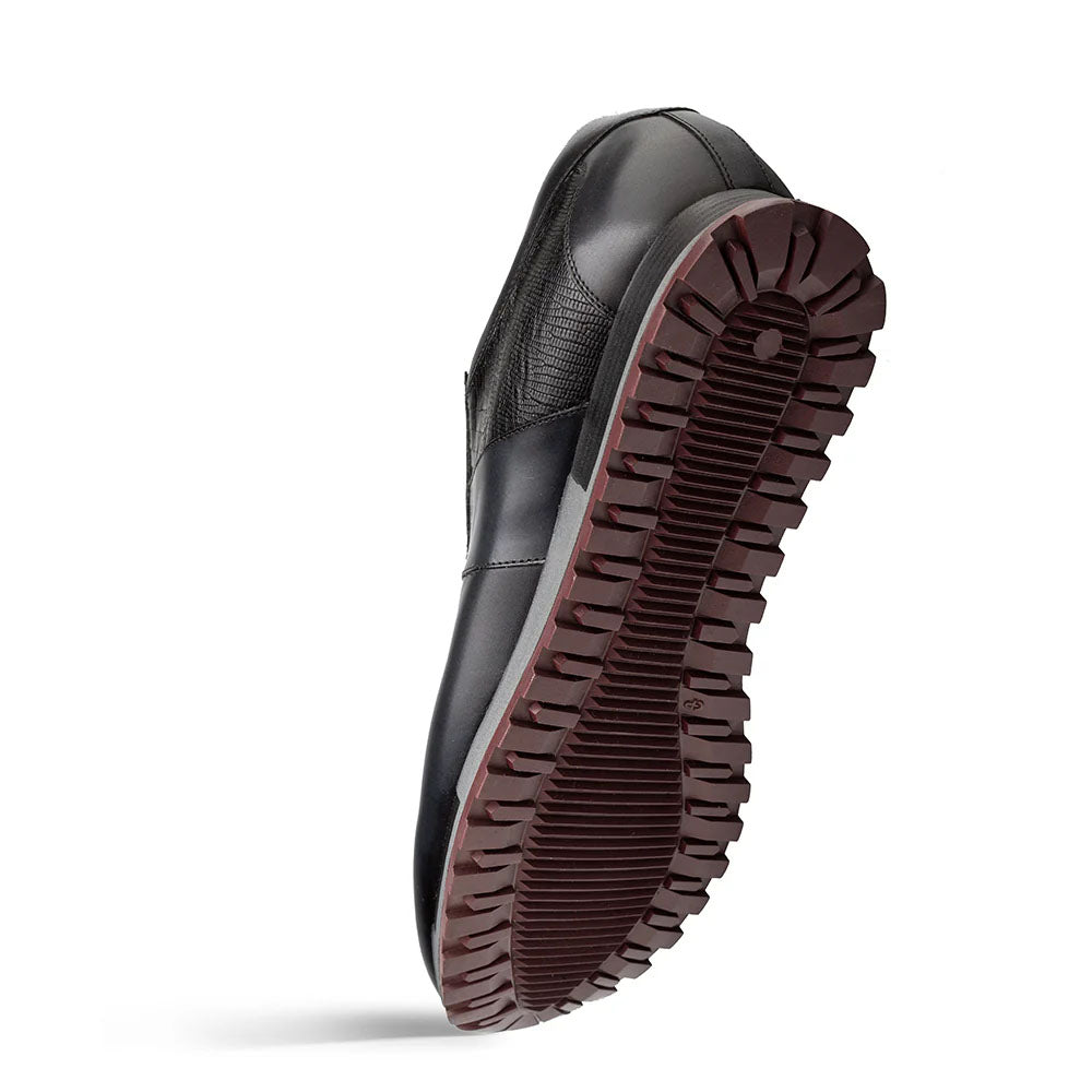 Mezlan Greenwich Calf / Lizard Sneaker Black (50188-L)