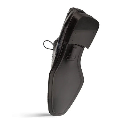 Mezlan Ugo Crocodile Square Toe Lace Up Derby Blue (50200-F)