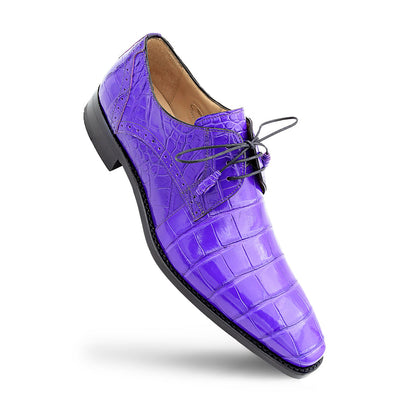 Mezlan Alligator Derby: Luxury Plain Toe Shoes