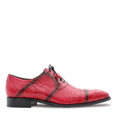 Mezlan Alligator Cap Toe Lace-Up Shoe