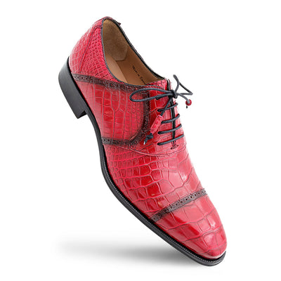 Mezlan Alligator Cap Toe Lace-Up Shoe