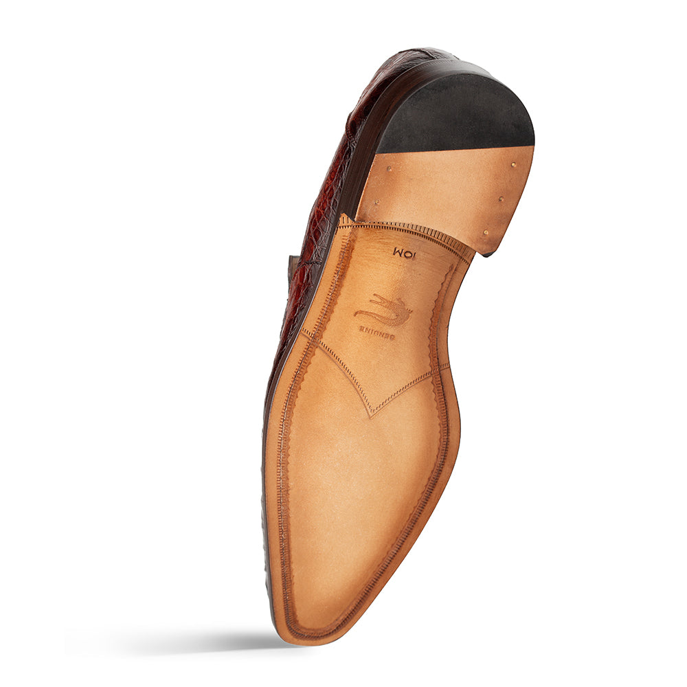 Mezlan Rhodas Croc Ornament Slip-On - Luxury Leather Loafer