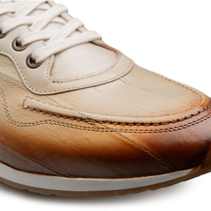 Mezlan Bi-Tonal Eel Dress Sneaker - Luxury Italian Leather Shoes