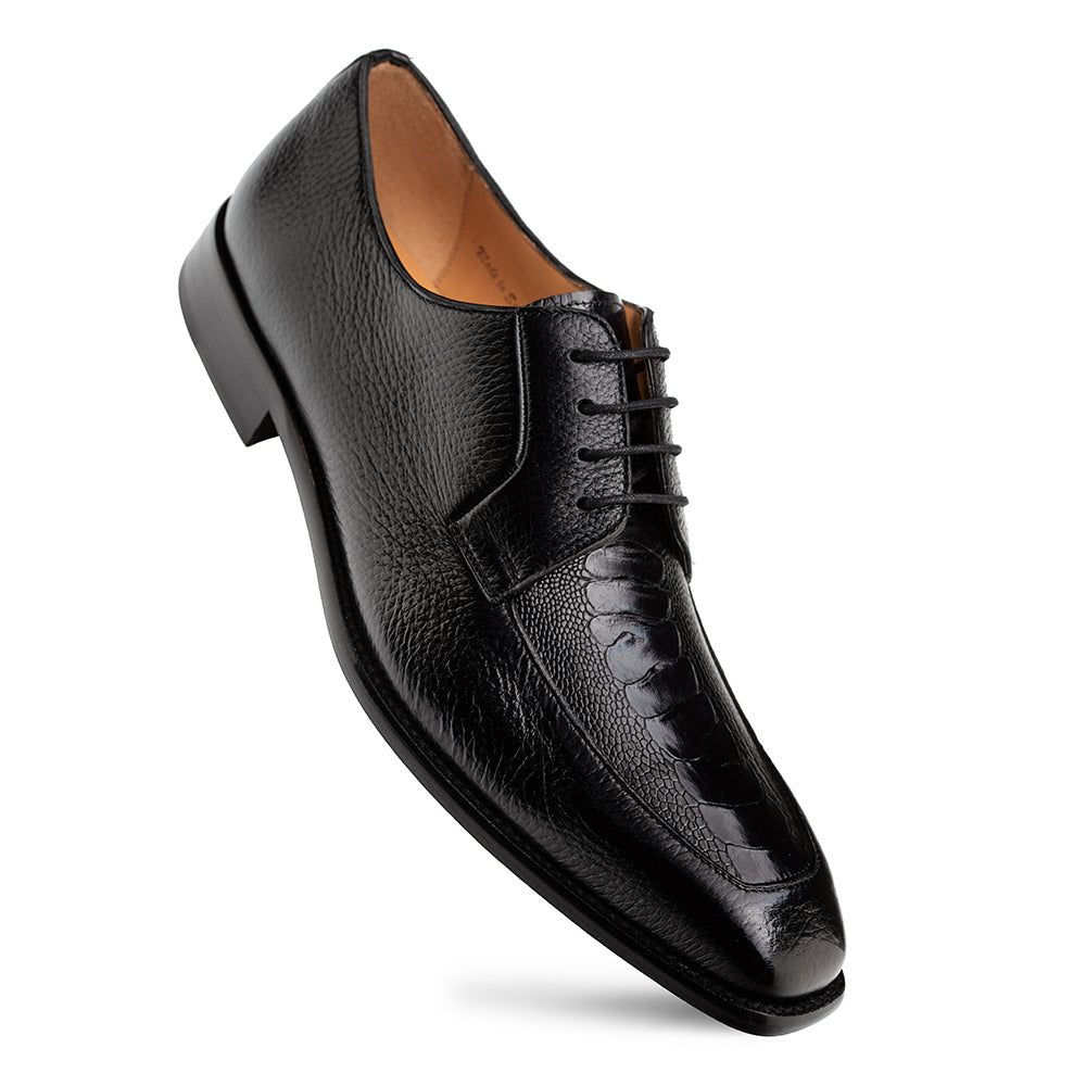 Mezlan Deer & Ostrich Paw Derby - Luxury Leather Shoe