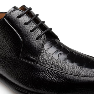 Mezlan Deer & Ostrich Paw Derby - Luxury Leather Shoe
