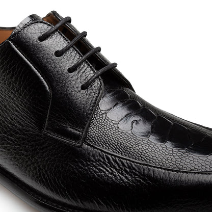 Mezlan Deer & Ostrich Paw Derby - Luxury Leather Shoe