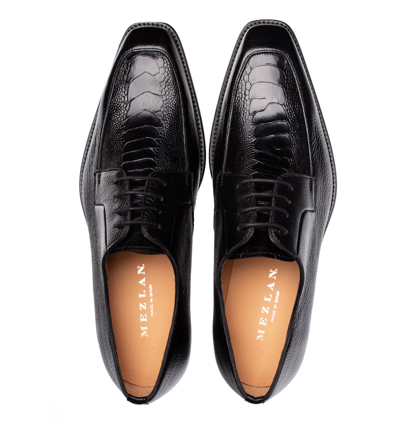 Mezlan Deer & Ostrich Paw Derby - Luxury Leather Shoe