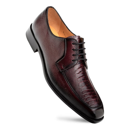 Mezlan Deer & Ostrich Paw Derby - Luxury Leather Shoe